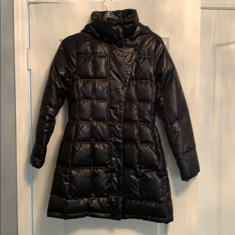 DKNY Long Black Puffer Jacket
